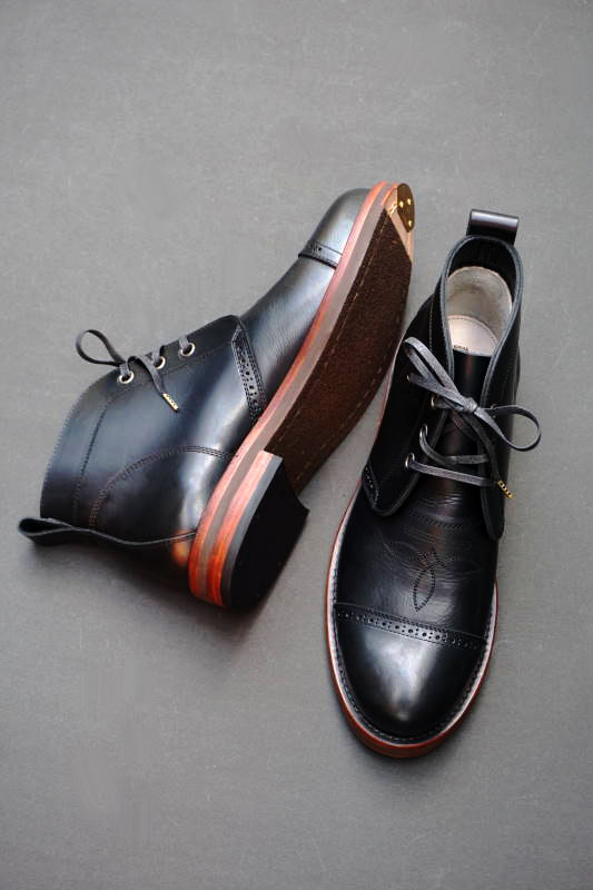Basella×R&B×TRUCK CHUKKA BOOTS BLACK