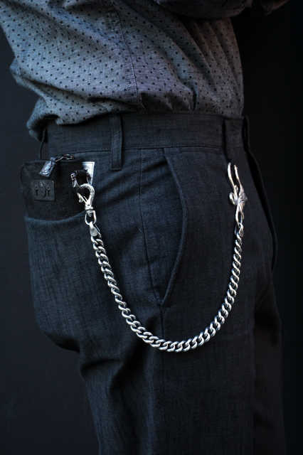 GANGSTERVILLE×galcia WALLET - CHAIN 45cm SWALLOW SILVER