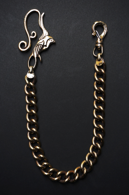 GANGSTERVILLE×galcia WALLET - CHAIN 45cm SWALLOW BRASS