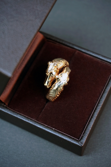 PEANUTS & Co. TWO FACE HORSE RING ☆K10 GOLD B.S.W. market place