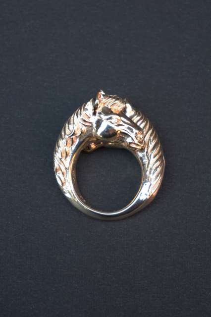 PEANUTS & Co. TWO FACE HORSE RING ☆K10 GOLD B.S.W. market place