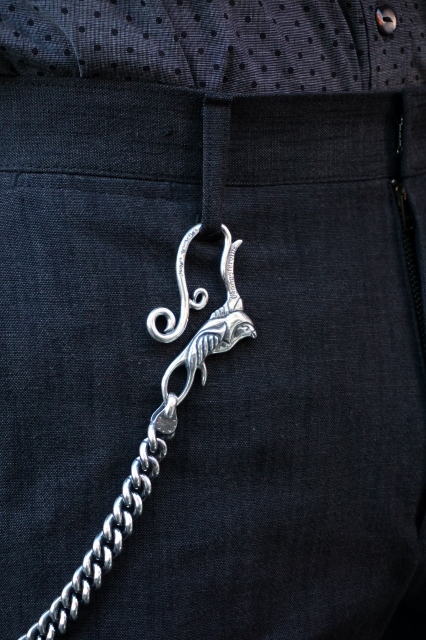 GANGSTERVILLE×galcia WALLET - CHAIN 45cm SWALLOW SILVER