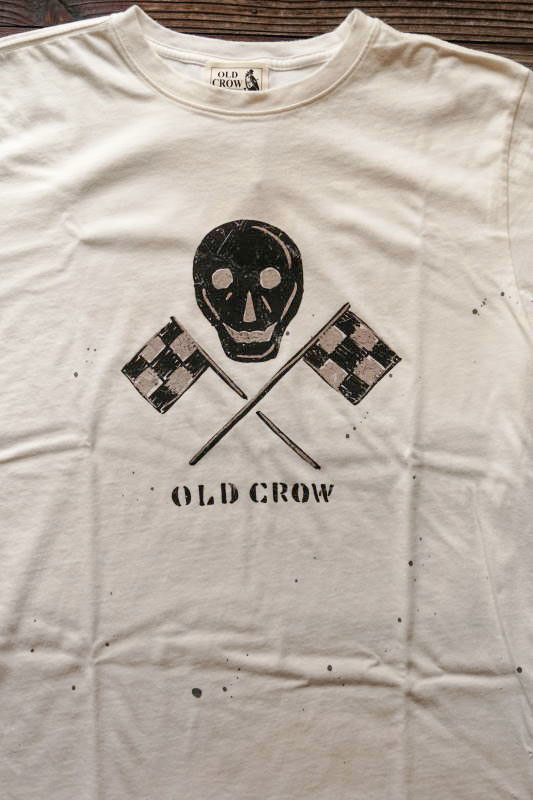OLD CROW OLD SKULL - S/S T-SHIRTS WHITE