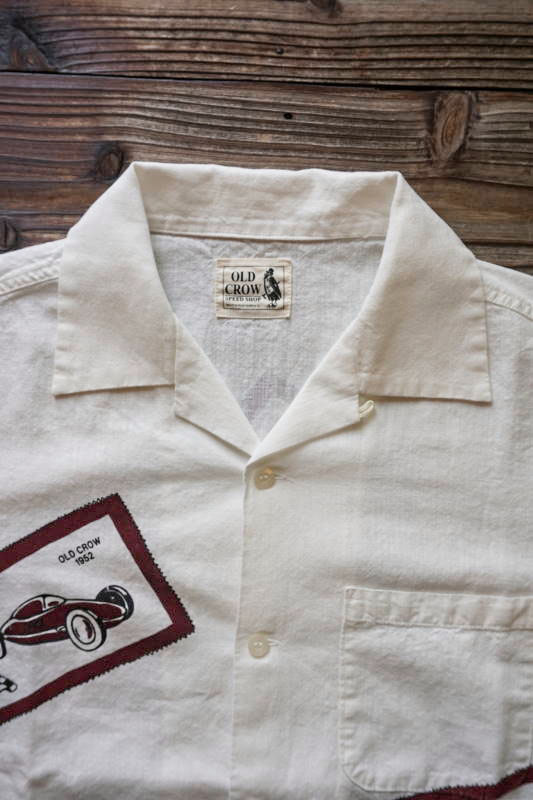 OLD CROW OLD LETTERS - S/S SHIRTS WHITE