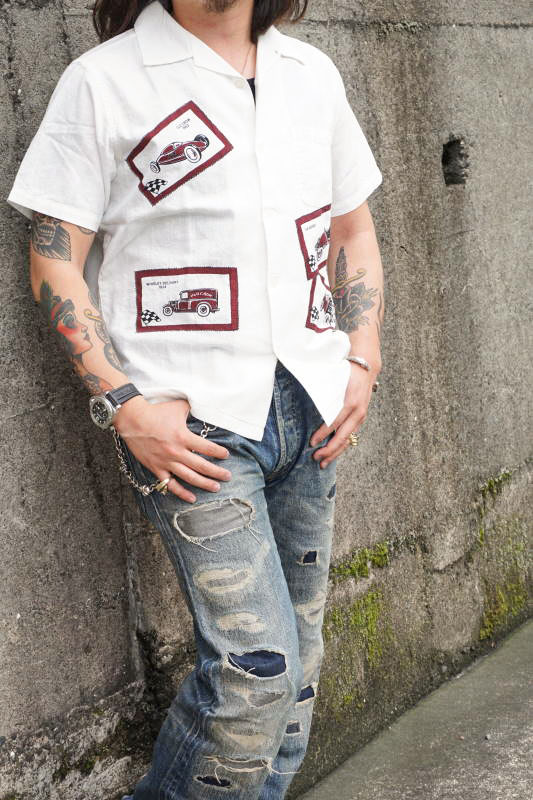 OLD CROW OLD LETTERS - S/S SHIRTS WHITE