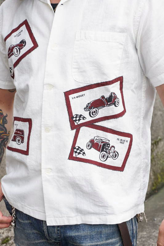 OLD CROW OLD LETTERS - S/S SHIRTS WHITE