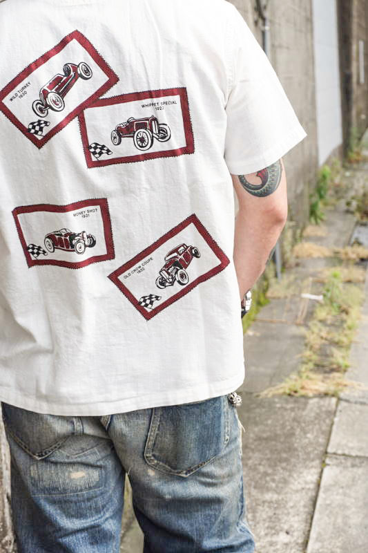 OLD CROW OLD LETTERS - S/S SHIRTS WHITE