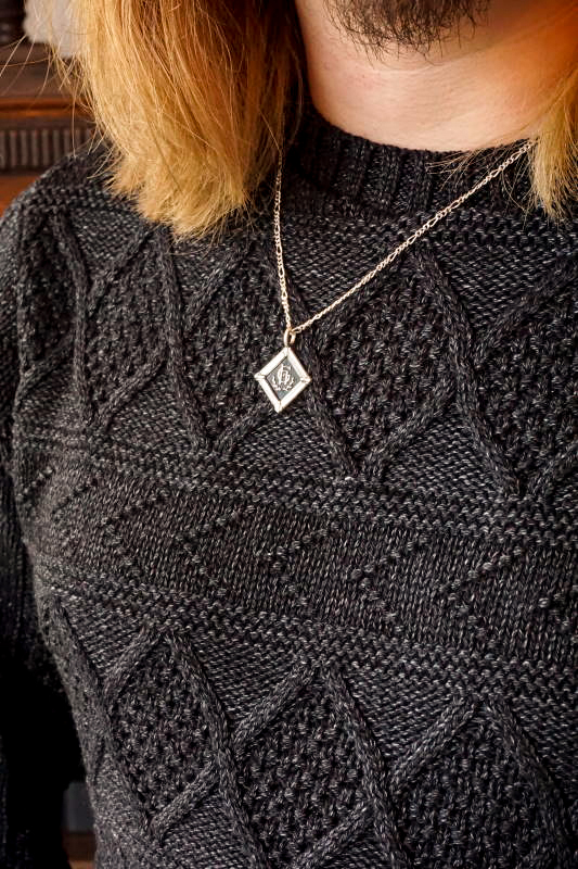 GLAD HAND JEWELRY FOB TOP & CHAIN SILVER925