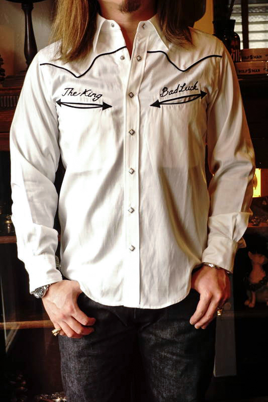 GANGSTERVILLE BAD LUCK - L/S SHIRTS WHITE