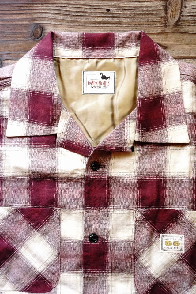 GANGSTERVILLE JAMES - S/S SHIRTS BURGUNDY