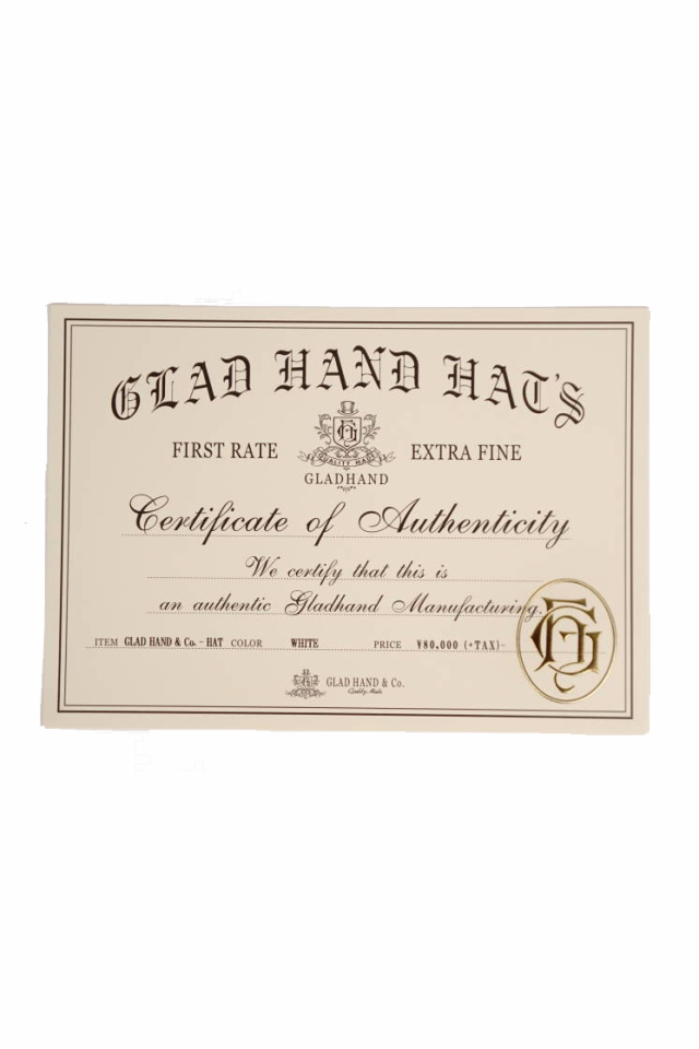 GLAD HAND & Co. -  HAT MEDALLION WHITE