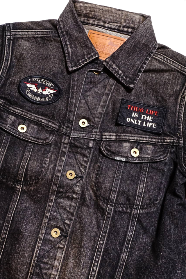 GANGSTERVILLE THUG RIDE - DENIM JACKET BLACK 