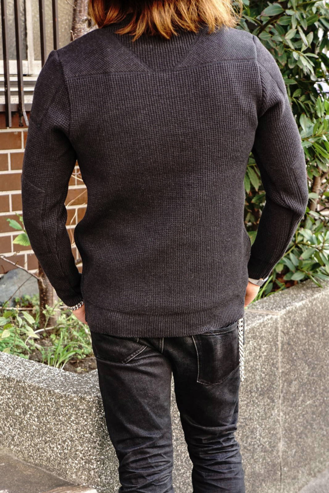 ADDICT CLOTHES JAPAN ACVM PADDED WAFFLE COTTON KNIT BLACK