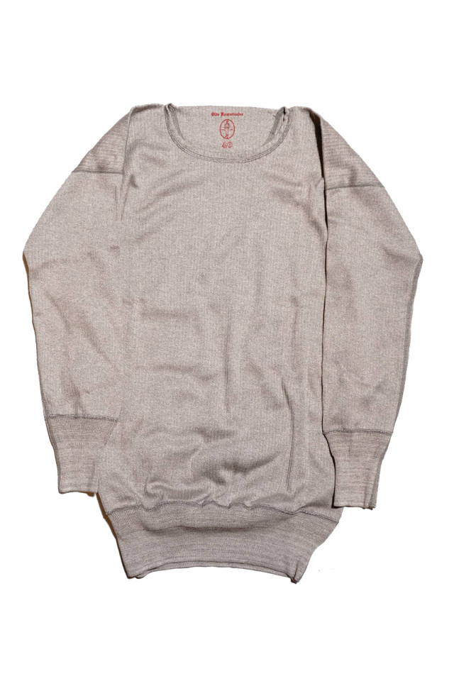 Olde Homesteader “Crew Neck Longsleeve” – Swedenish Army Rib – Mottled Grey