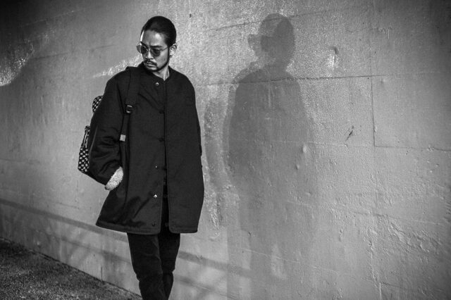 GANGSTERVILLE RISE ABOVE - PILE COAT BLACK×NATURAL