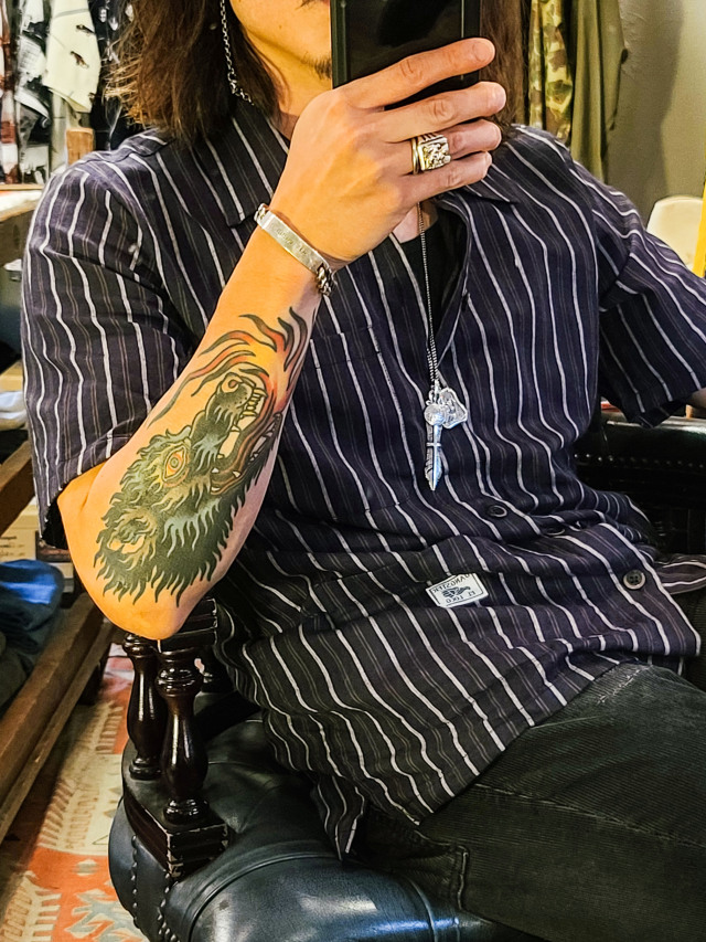 GANGSTERVILLE THUG STRIPE - S/S SHIRTS NAVY