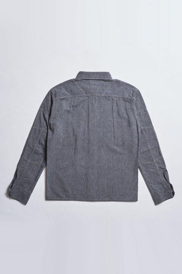 ADDICT CLOTHES JAPAN ACV-SH01 PADDED CHAMBRAY SHIRT BLACK