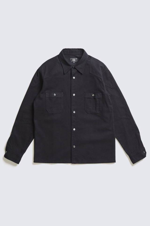 ADDICT CLOTHES JAPAN ACVM ACV-SH01FN PADDED COTTON FLANNEL SHIRT BLAC