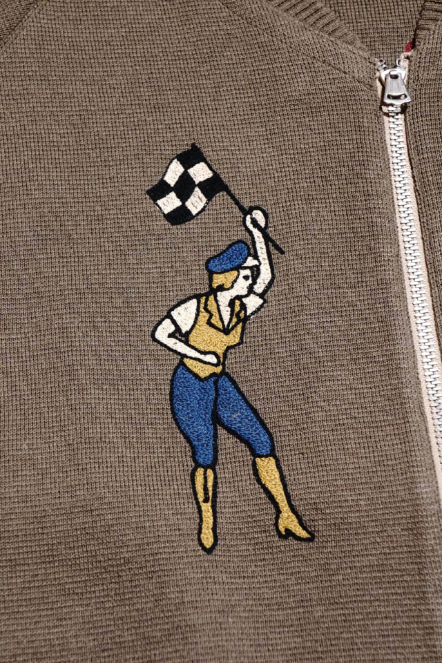 OLD CROW BELLY TANK CLUB - KNIT BLOUSON KHAKI B.S.W. market place
