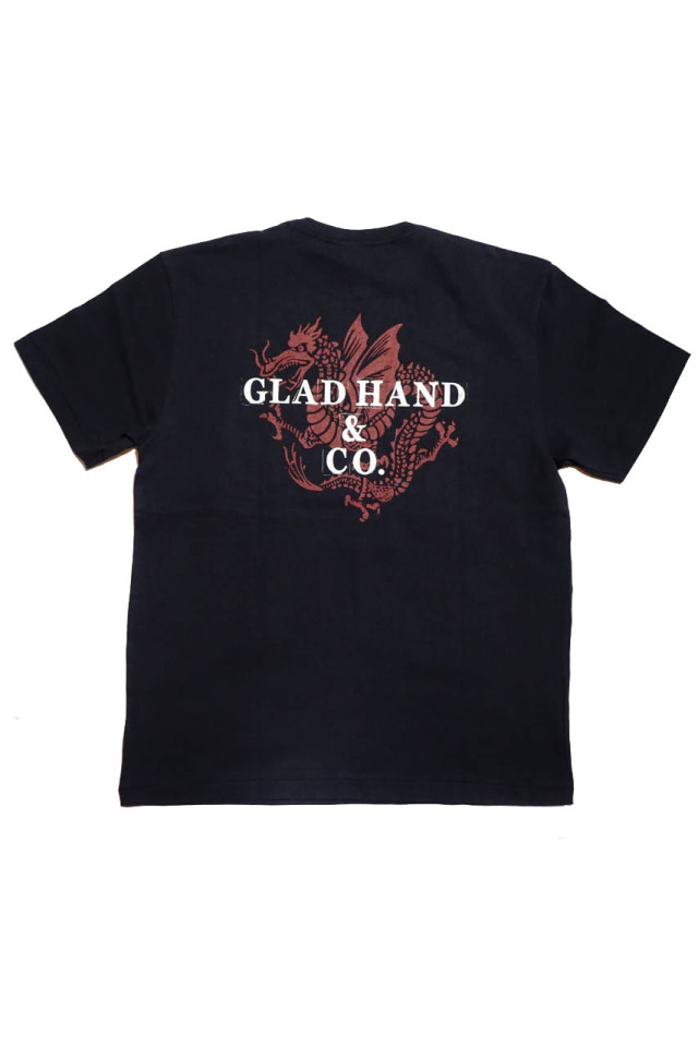 GLAD HAND × FULL COUNT  DRAGON - S/S T-SHIRTS BLACK