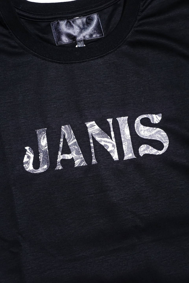 JANIS & Co. #FLUID LOGO TEE P / BLACK