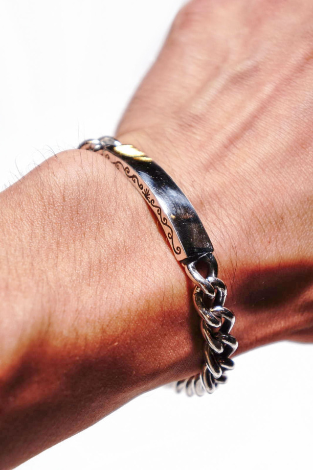 galcia 20C-BR-P001SS : BRACELET/ PLATE