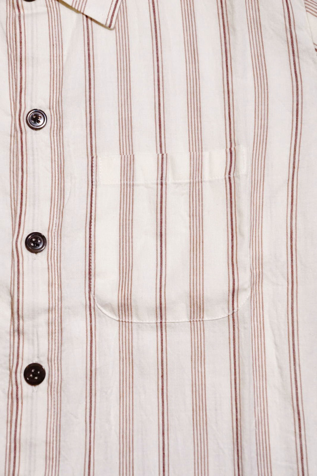 GANGSTERVILLE THUG STRIPE - S/S SHIRTS IVORY
