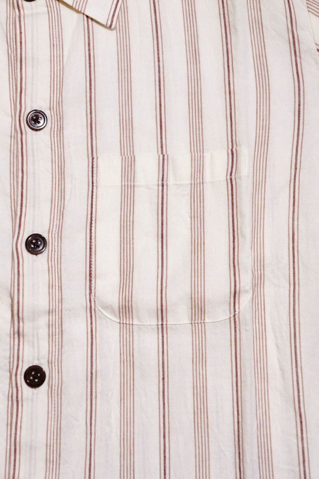 GANGSTERVILLE THUG STRIPE - S/S SHIRTS IVORY