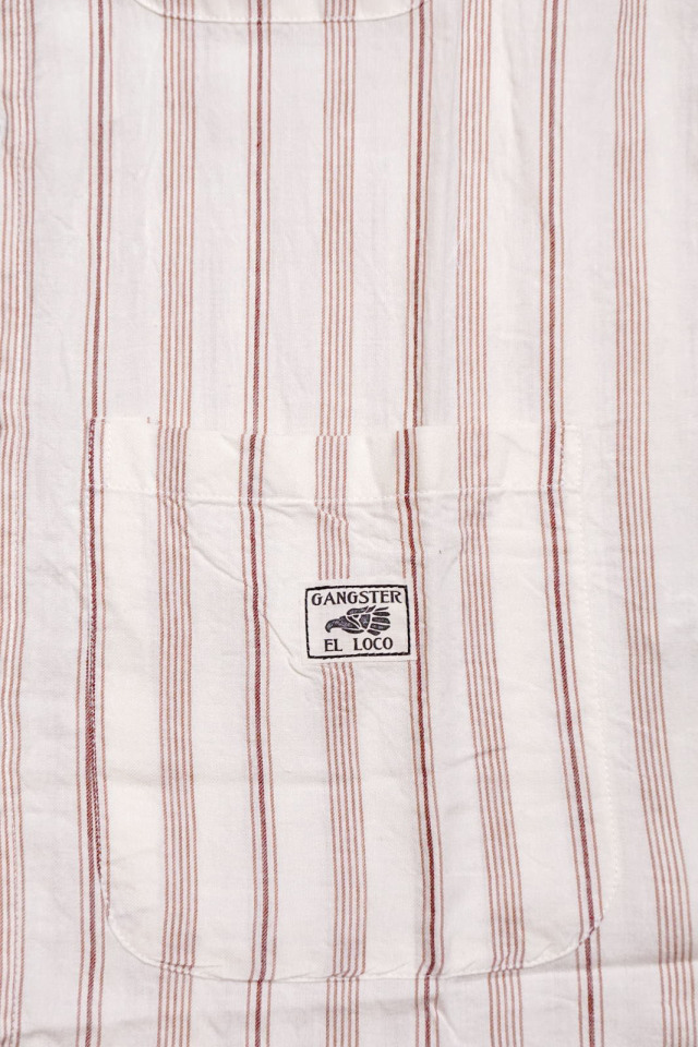 GANGSTERVILLE THUG STRIPE - S/S SHIRTS IVORY