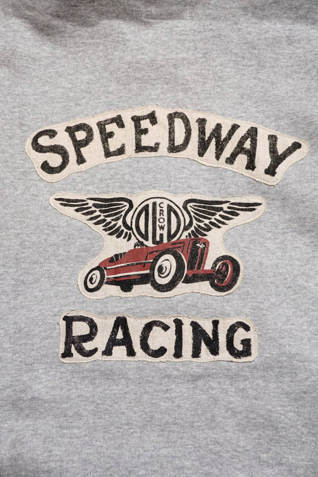 OLD CROW SPEEDWAY - SWEAT ZIP UP HOODIE GRAY