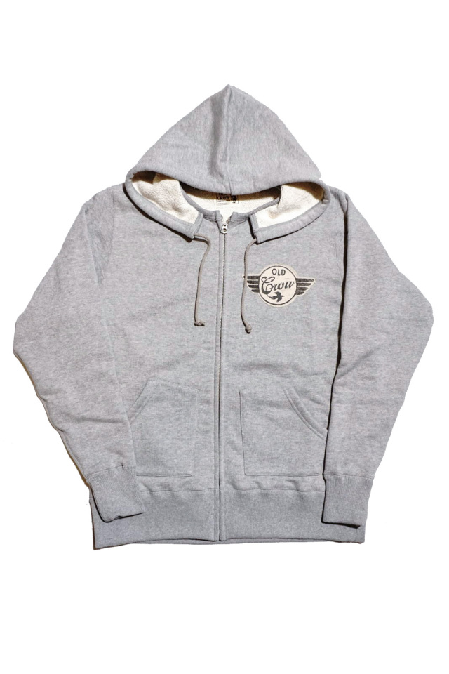 OLD CROW SPEEDWAY - SWEAT ZIP UP HOODIE GRAY