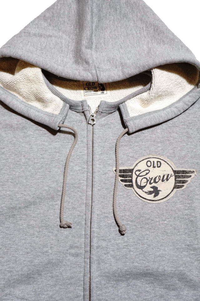 OLD CROW SPEEDWAY - SWEAT ZIP UP HOODIE GRAY