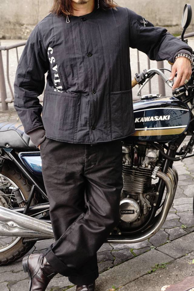 GANGSTERVILLE 719 - QUILTED JACKET BLACK | accueilfrancophonemb.com