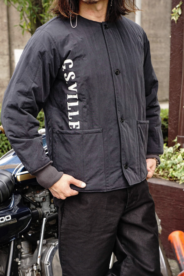 GANGSTERVILLE 719 - QUILTED JACKET BLACK