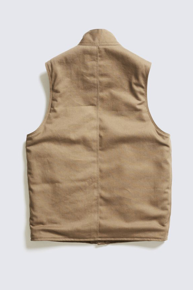 ADDICT CLOTHES JAPAN ACVM COTTON ULSTER VEST KHAKI