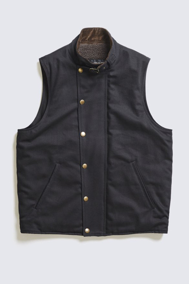 ADDICT CLOTHES JAPAN ACVM COTTON ULSTER VEST BLACK