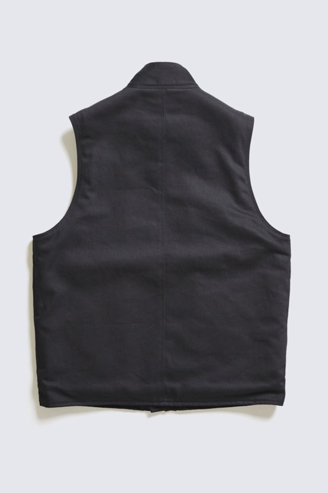 ADDICT CLOTHES JAPAN ACVM COTTON ULSTER VEST BLACK