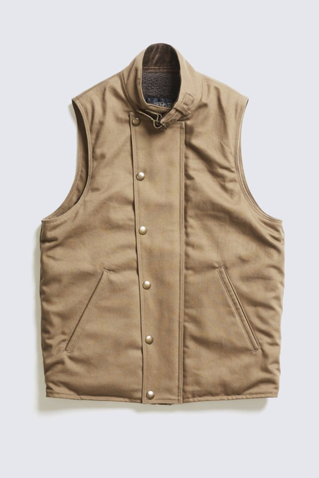 ADDICT CLOTHES JAPAN ACVM COTTON ULSTER VEST KHAKI