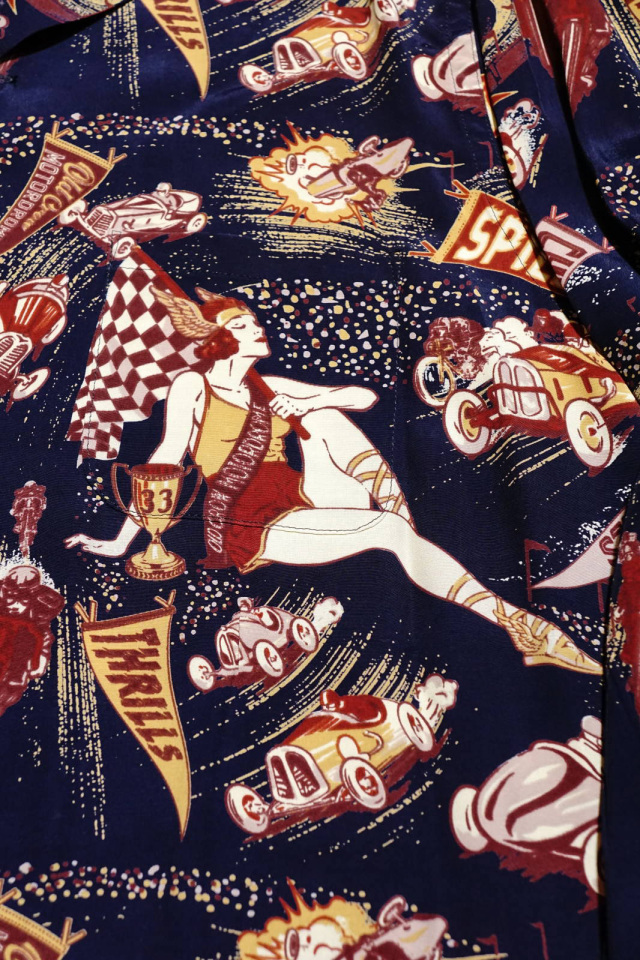 OLD CROW MOTORDROME - L/S SHIRTS NAVY