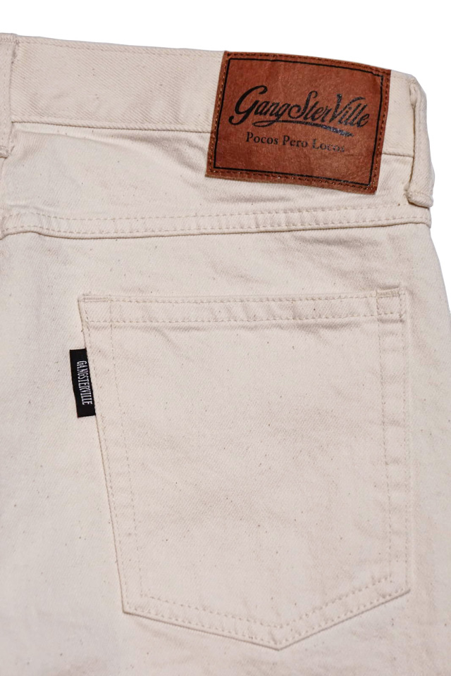 GANGSTERVILLE THUG - SKINNY STRETCH PANTS IVORY