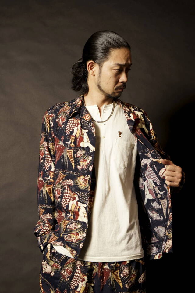 OLD CROW MOTORDROME - L/S SHIRTS NAVY