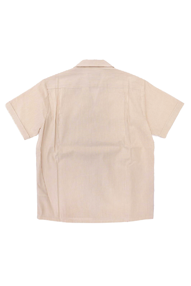 GANGSTERVILLE ROOSTER - S/S STRIPE SHIRTS BEIGE