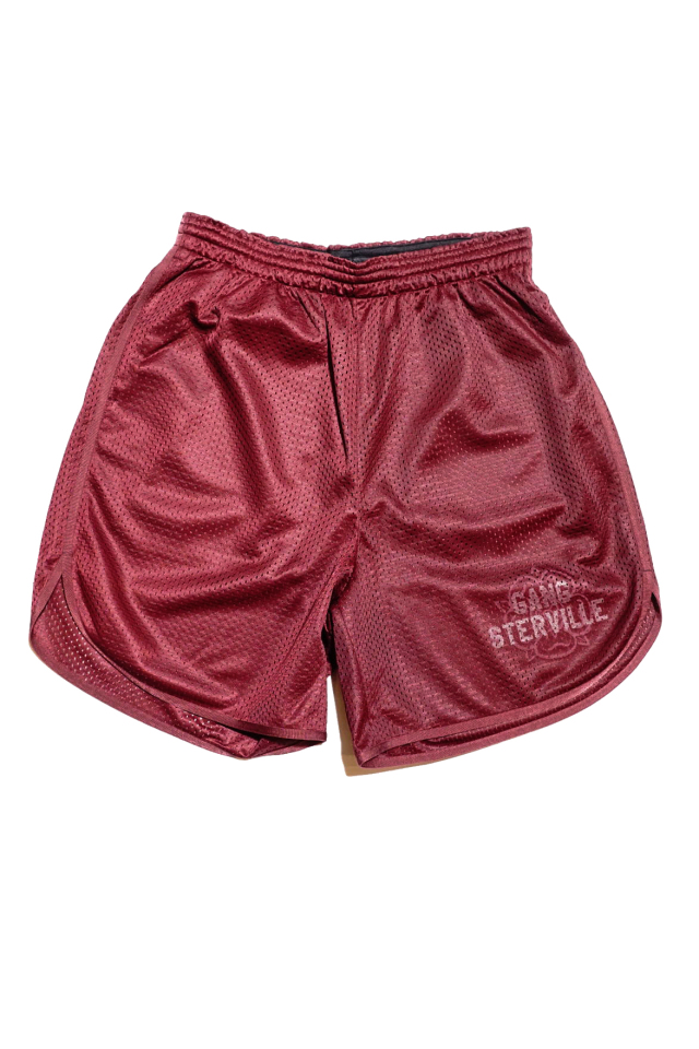 GANGSTERVILLE TEXAS ROSE - GAME SHORTS BURGUNDY