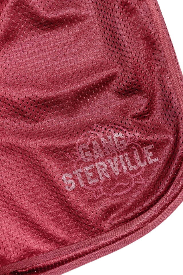 GANGSTERVILLE TEXAS ROSE - GAME SHORTS BURGUNDY