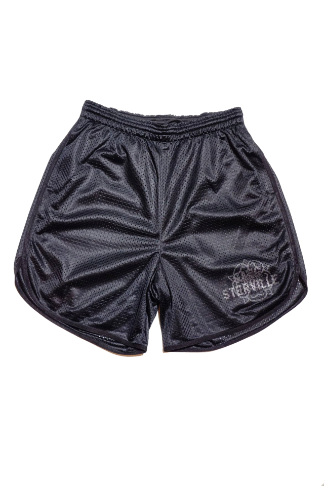 GANGSTERVILLE TEXAS ROSE - GAME SHORTS BLACK