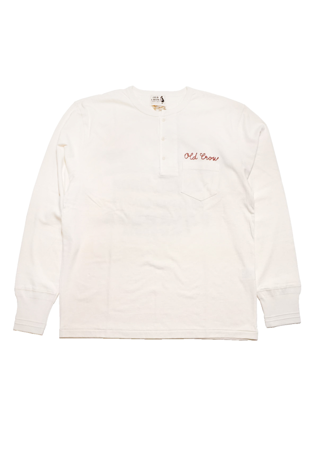 OLD CROW CROW BRAND - L/S HENRY T-SHIRTS WHITE