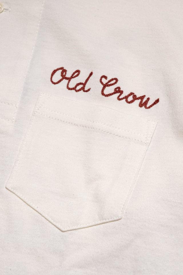 OLD CROW CROW BRAND - L/S HENRY T-SHIRTS WHITE