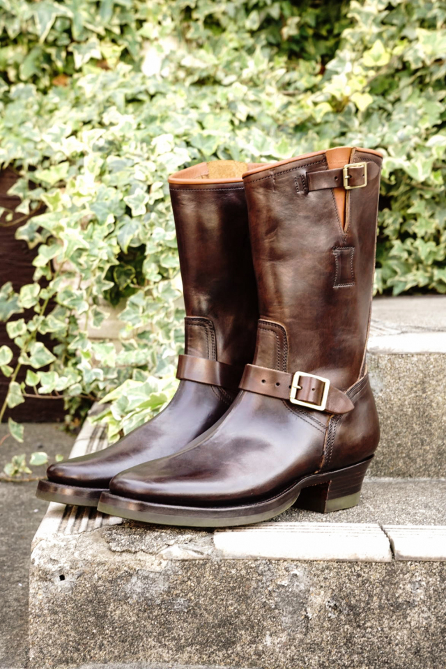 CLINCH Engineer boots Horsebutt overdye BROWN