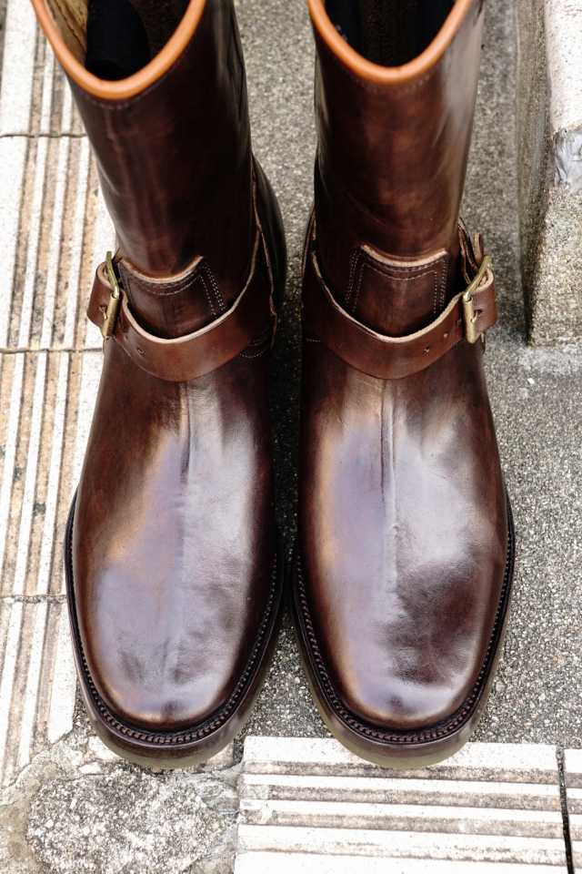 CLINCH Engineer boots Horsebutt overdye BROWN