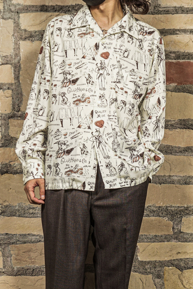 GLAD HAND & Co. GLAD POSTALS HAWAIIAN L/S SHIRTS
